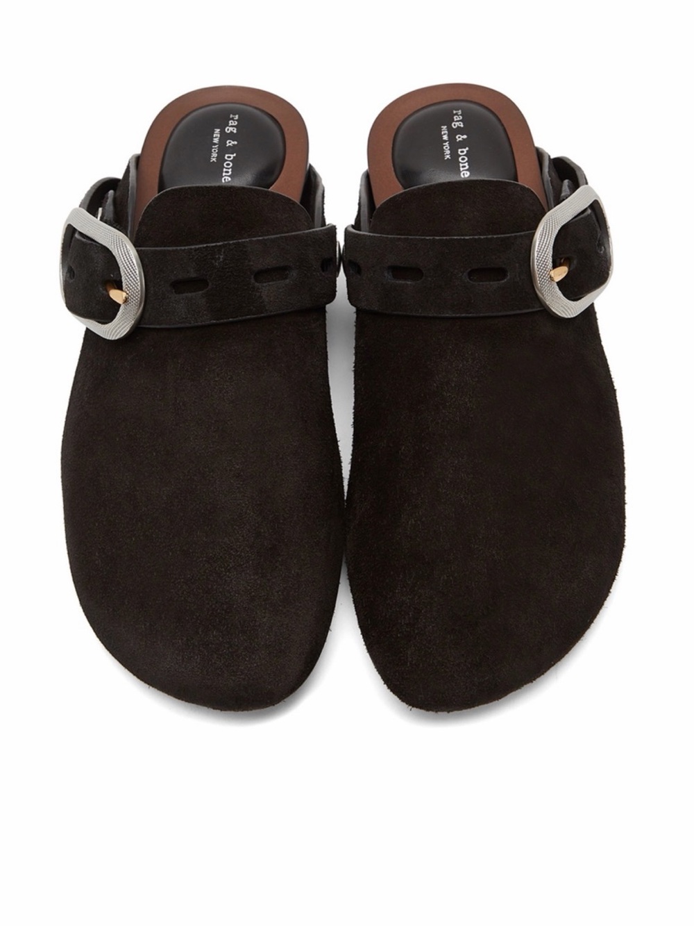 rag & bone Black Suede Ansley Slippers ~ EU 39, US 8